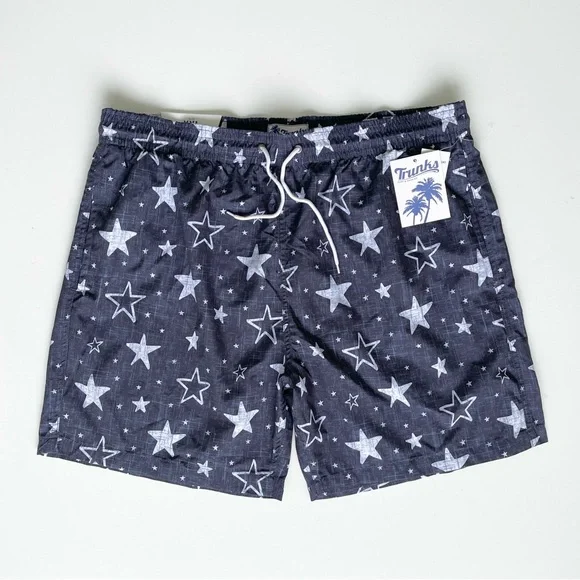 TRUNKS SURF AND SWIM CO. Swim Shorts Pockets Quick Dry Technology Starts Print - Picture 7 of 16